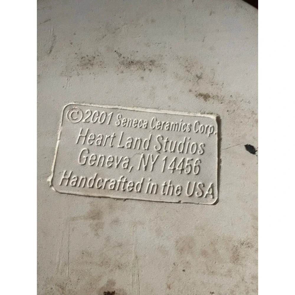 Seneca Ceramics Heart Land Studios Bread Warmer Stone Terra Cotta 2001 USA